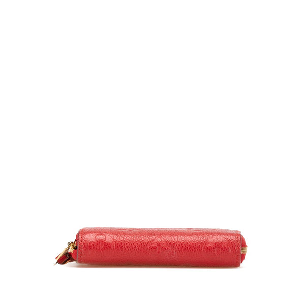 ルイ ヴィトン モノグラム アンプラント ジッピー コインパース コインケース M60740 レッド レザー レディース LOUIS VUITTON 【中古】