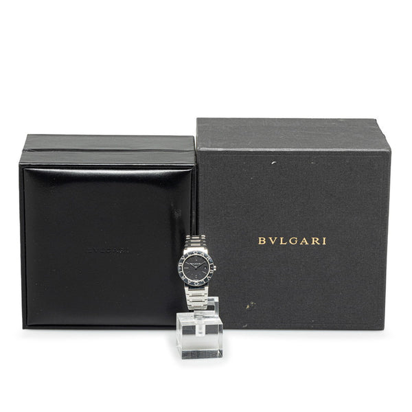 ブルガリ ブルガリブルガリ 腕時計 BB26SS クオーツ ブラック文字盤 ステンレススチール レディース BVLGARI 【中古】