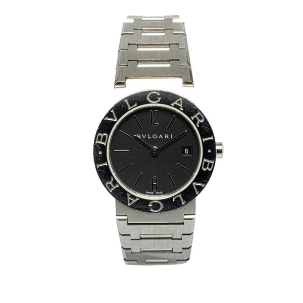 ブルガリ ブルガリブルガリ 腕時計 BB26SS クオーツ ブラック文字盤 ステンレススチール レディース BVLGARI 【中古】