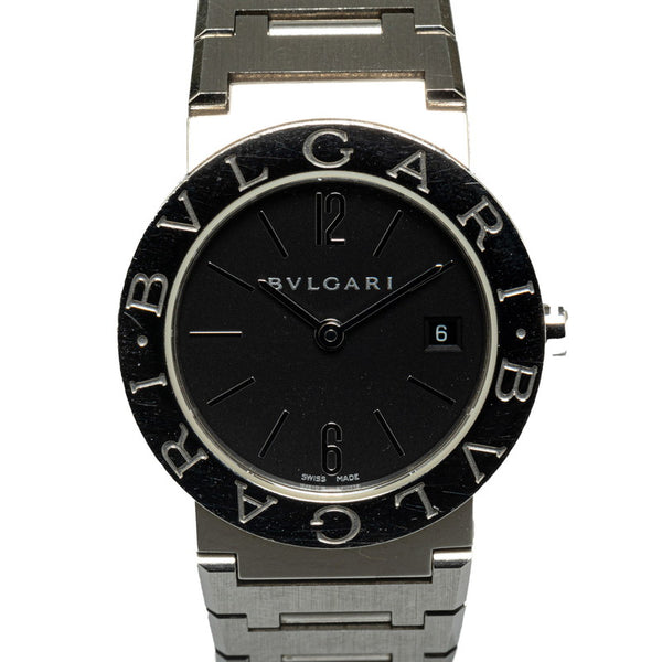 ブルガリ ブルガリブルガリ 腕時計 BB26SS クオーツ ブラック文字盤 ステンレススチール レディース BVLGARI 【中古】