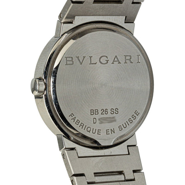 ブルガリ ブルガリブルガリ 腕時計 BB26SS クオーツ ブラック文字盤 ステンレススチール レディース BVLGARI 【中古】