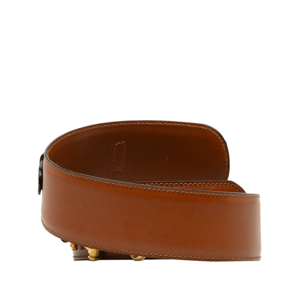 セリーヌ ホースビット ベルト ブラウン レザー レディース CELINE 【中古】