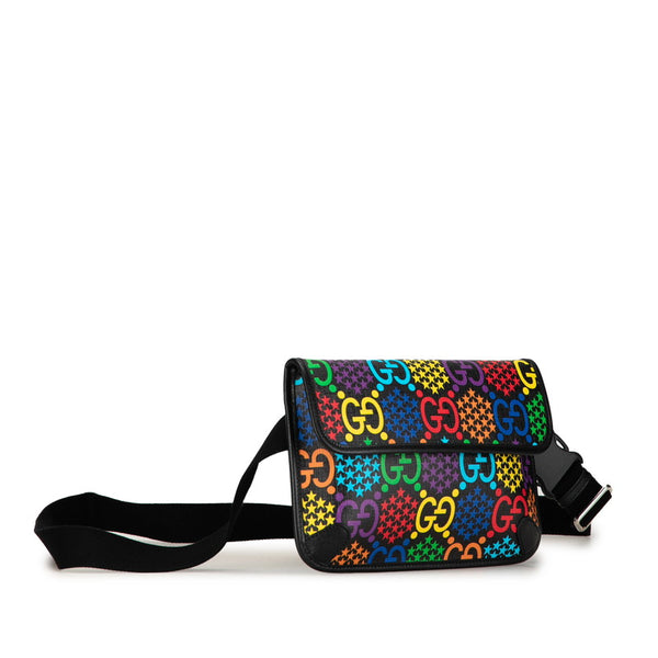グッチ GGサイケデリック ボディバッグ ウエストバッグ 598113 ブラック マルチカラー レザー レディース GUCCI 【中古】
