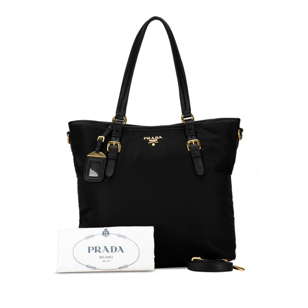 プラダ ハンドバッグ ショルダーバッグ 2WAY ブラック ナイロン レザー レディース PRADA 【中古】