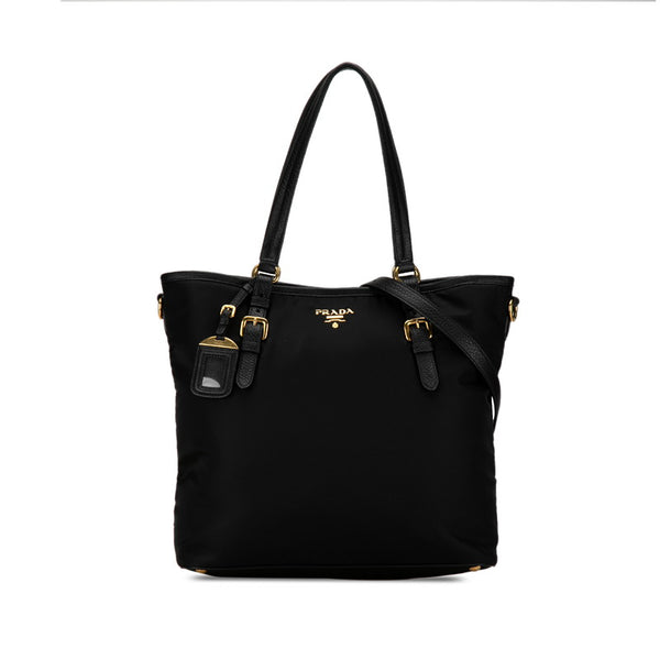 プラダ ハンドバッグ ショルダーバッグ 2WAY ブラック ナイロン レザー レディース PRADA 【中古】