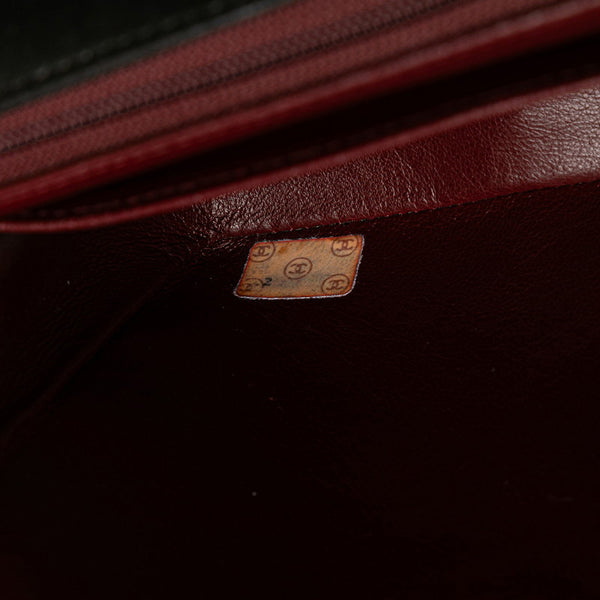 シャネル ダイアナ25 ココマーク チェーン ショルダーバッグ ブラック ラムスキン レディース CHANEL 【中古】