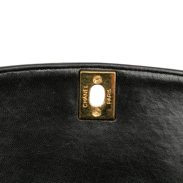 シャネル ダイアナ25 ココマーク チェーン ショルダーバッグ ブラック ラムスキン レディース CHANEL 【中古】