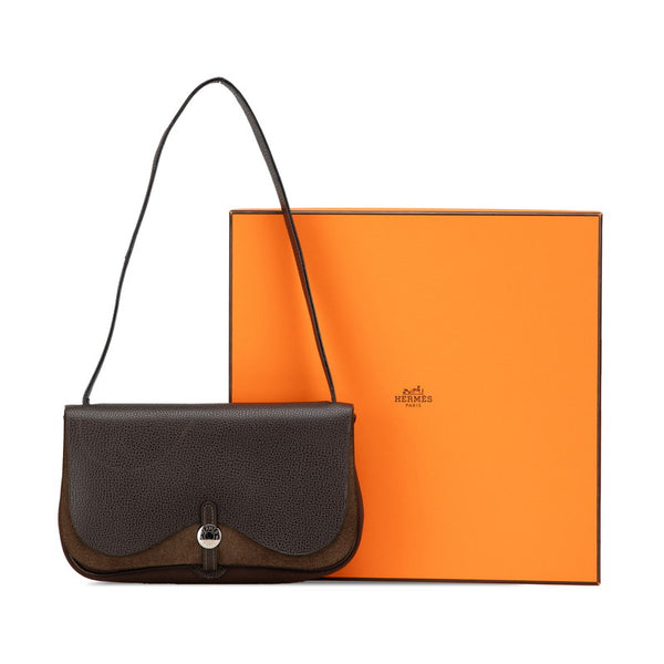 エルメス コロラドPM ショルダーバッグ ブラウン トワルオフィシエ ヴァッシュリエジェ レディース HERMES 【中古】