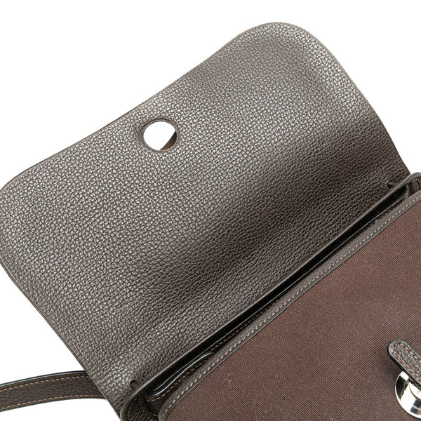 エルメス コロラドPM ショルダーバッグ ブラウン トワルオフィシエ ヴァッシュリエジェ レディース HERMES 【中古】