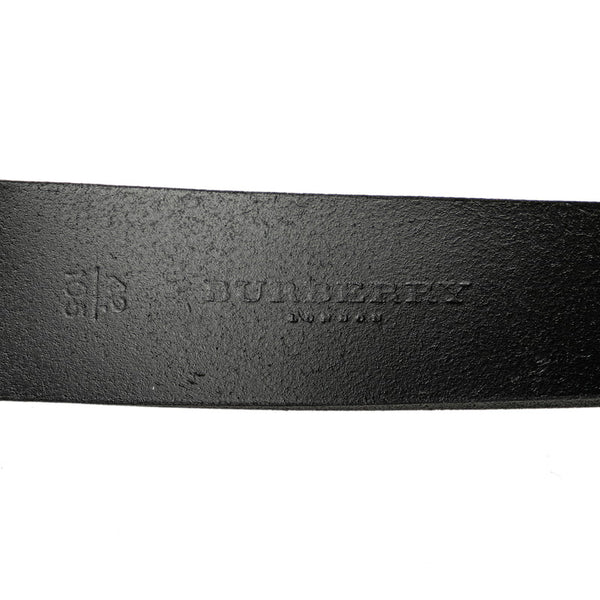 バーバリー ホースロゴ ベルト サイズ：42/105 ブラック レザー メンズ BURBERRY 【中古】