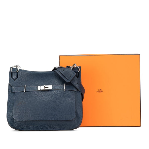 エルメス ジプシエール34 ショルダーバッグ ブルーサフィール ネイビー フィヨルド レディース HERMES 【中古】
