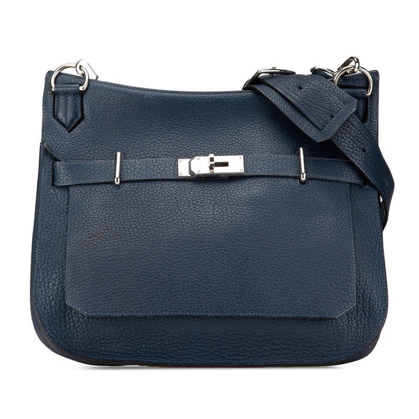 エルメス ジプシエール34 ショルダーバッグ ブルーサフィール ネイビー フィヨルド レディース HERMES 【中古】