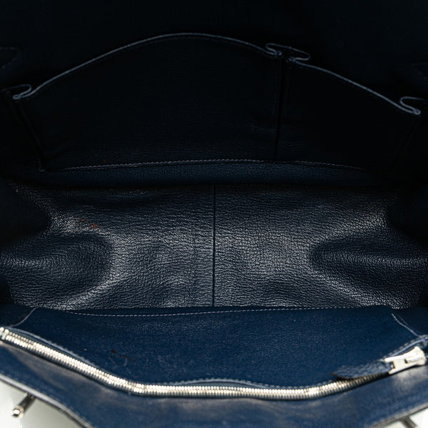 エルメス ジプシエール34 ショルダーバッグ ブルーサフィール ネイビー フィヨルド レディース HERMES 【中古】
