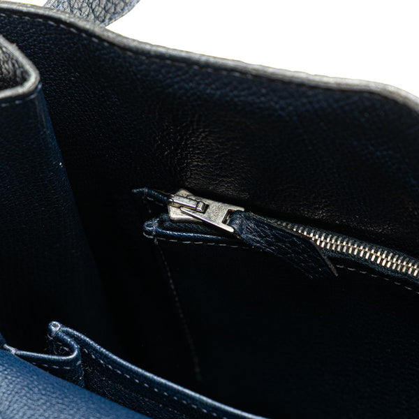 エルメス ジプシエール34 ショルダーバッグ ブルーサフィール ネイビー フィヨルド レディース HERMES 【中古】