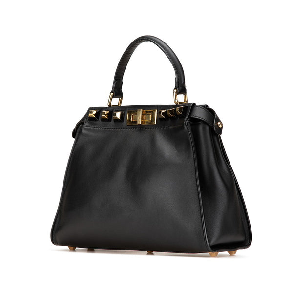 フェンディ ピーカブー スタッズ ハンドバッグ ショルダーバッグ 2WAY 8BN290 ブラック レザー レディース FENDI 【中古】
