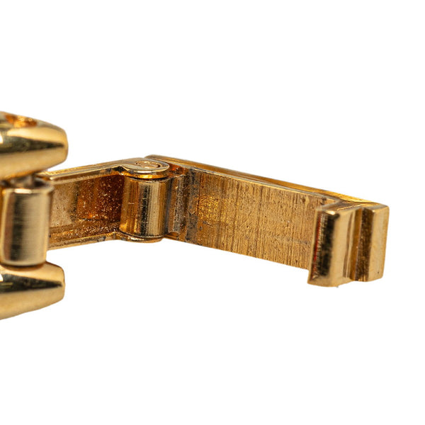 グッチ チェンジベゼル 腕時計 クオーツ ホワイト文字盤 メッキ レディース GUCCI 【中古】