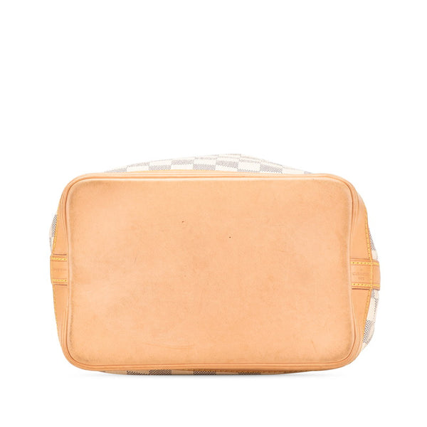 ルイ ヴィトン ダミエ アズール ノエBB 斜め掛け ショルダーバッグ N41220 ホワイト PVC レザー レディース LOUIS VUITTON 【中古】