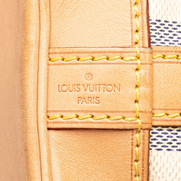 ルイ ヴィトン ダミエ アズール ノエBB 斜め掛け ショルダーバッグ N41220 ホワイト PVC レザー レディース LOUIS VUITTON 【中古】