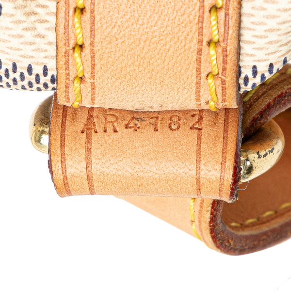 ルイ ヴィトン ダミエ アズール ノエBB 斜め掛け ショルダーバッグ N41220 ホワイト PVC レザー レディース LOUIS VUITTON 【中古】