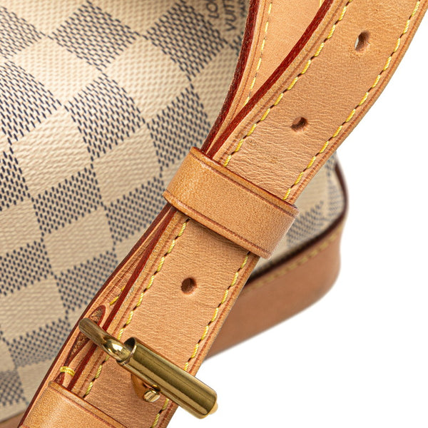 ルイ ヴィトン ダミエ アズール ノエBB 斜め掛け ショルダーバッグ N41220 ホワイト PVC レザー レディース LOUIS VUITTON 【中古】