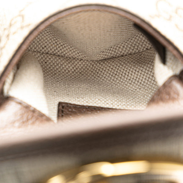 グッチ GGスプリーム インターロッキングG ブロンディ ショルダーバッグ 698635 ブラウン PVC レザー レディース GUCCI 【中古】