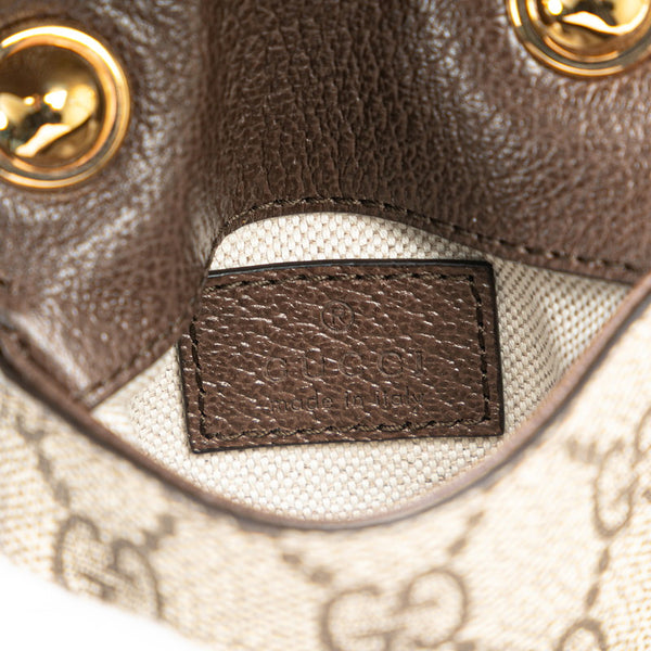 グッチ GGスプリーム インターロッキングG ブロンディ ショルダーバッグ 698635 ブラウン PVC レザー レディース GUCCI 【中古】