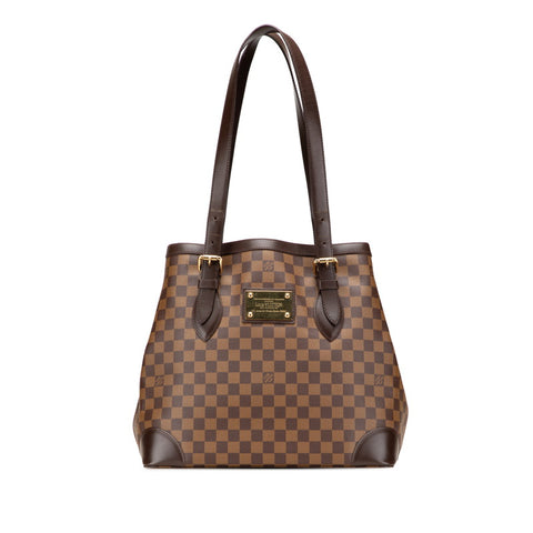 ルイ ヴィトン ダミエ ハムステッドGM ショルダーバッグ トートバッグ N51203 ブラウン PVC レザー レディース LOUIS VUITTON 【中古】