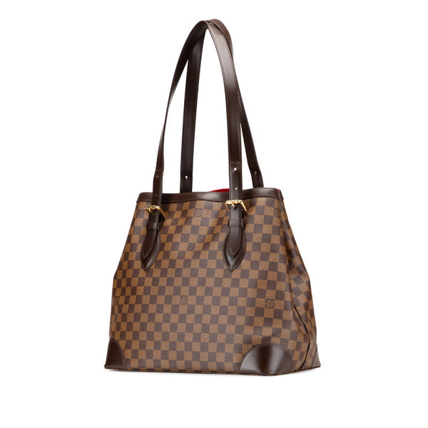 ルイ ヴィトン ダミエ ハムステッドGM ショルダーバッグ トートバッグ N51203 ブラウン PVC レザー レディース LOUIS VUITTON 【中古】