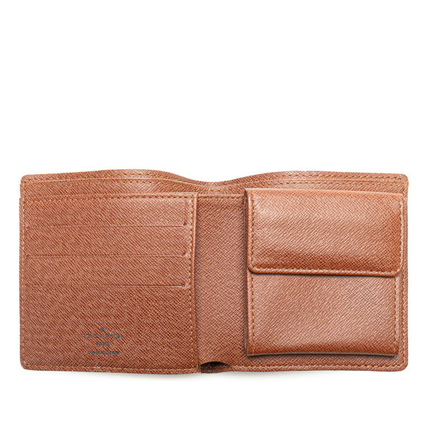 ルイ ヴィトン モノグラム ポルトフォイユ マルコ 二つ折り財布 M61675 ブラウン PVC レザー レディース LOUIS VUITTON 【中古】