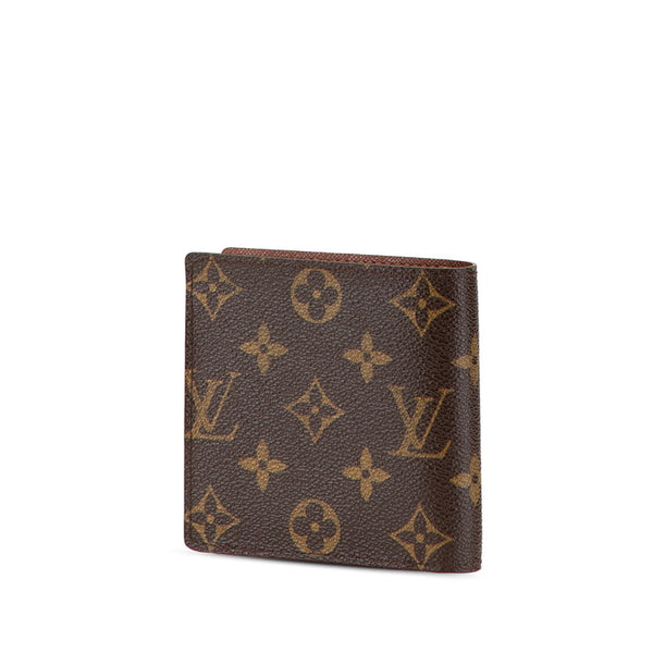 ルイ ヴィトン モノグラム ポルトフォイユ マルコ 二つ折り財布 M61675 ブラウン PVC レザー レディース LOUIS VUITTON 【中古】