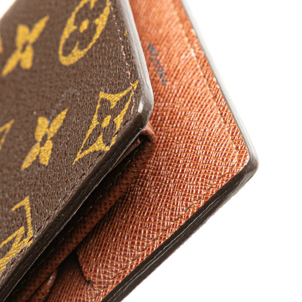 ルイ ヴィトン モノグラム ポルトフォイユ マルコ 二つ折り財布 M61675 ブラウン PVC レザー レディース LOUIS VUITTON 【中古】