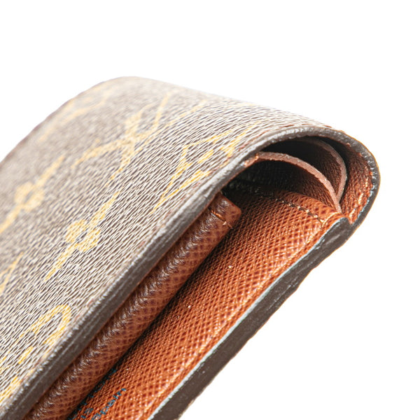 ルイ ヴィトン モノグラム ポルトフォイユ マルコ 二つ折り財布 M61675 ブラウン PVC レザー レディース LOUIS VUITTON 【中古】