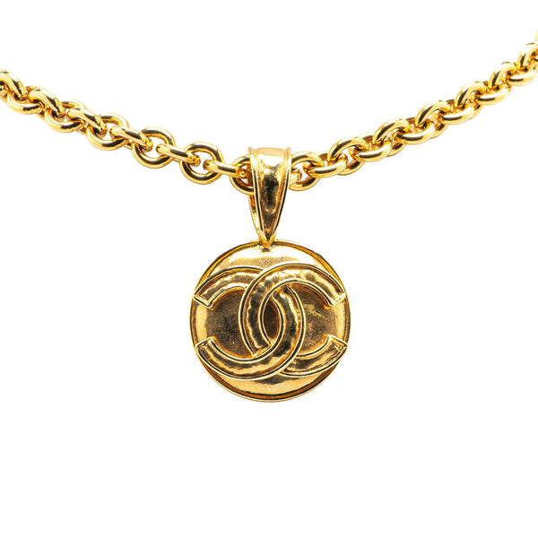 シャネル ヴィンテージ ココマーク ラウンド ネックレス ゴールド メッキ レディース CHANEL 【中古】