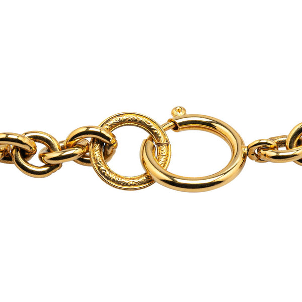 シャネル ヴィンテージ ココマーク ラウンド ネックレス ゴールド メッキ レディース CHANEL 【中古】