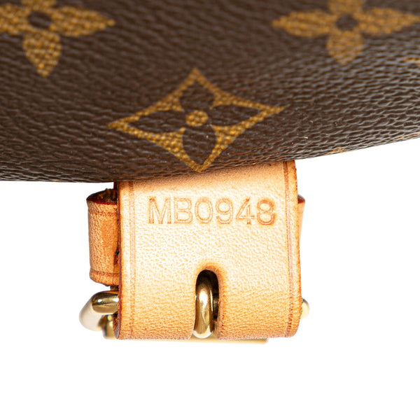 ルイ ヴィトン モノグラム ソミュール35 斜め掛け ショルダーバッグ M42254 ブラウン PVC レザー レディース LOUIS VUITTON 【中古】