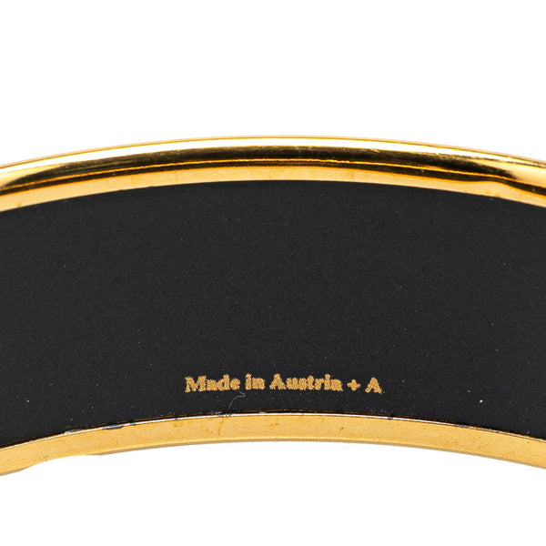 エルメス エマイユ バングル ゴールド ブラック マルチカラー メッキ レディース HERMES 【中古】