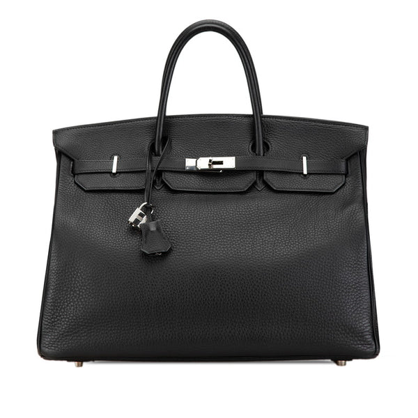 エルメス バーキン40 シルバー金具 ハンドバッグ ブラック シルバー トゴ レディース HERMES 【中古】