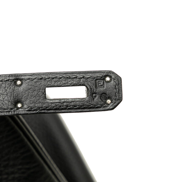 エルメス バーキン40 シルバー金具 ハンドバッグ ブラック シルバー トゴ レディース HERMES 【中古】