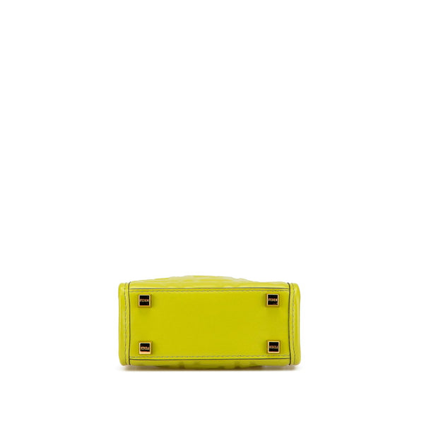 フェンディ ズッカ サンシャイン ショッパー スモール ハンドバッグ ショルダーバッグ 2WAY 8BS051 グリーン レザー プラスチック レディース FENDI 【中古】