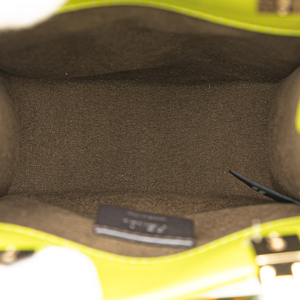 フェンディ ズッカ サンシャイン ショッパー スモール ハンドバッグ ショルダーバッグ 2WAY 8BS051 グリーン レザー プラスチック レディース FENDI 【中古】