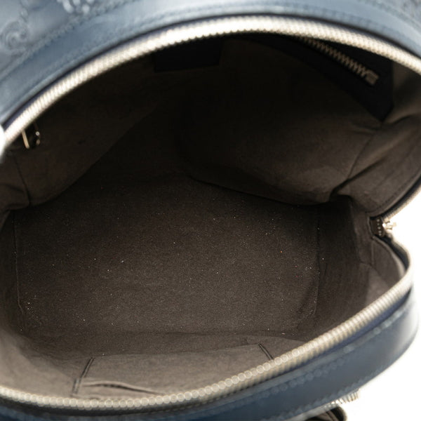 グッチ グッチシマ リュック バックパック 450967 ネイビー レザー レディース GUCCI 【中古】