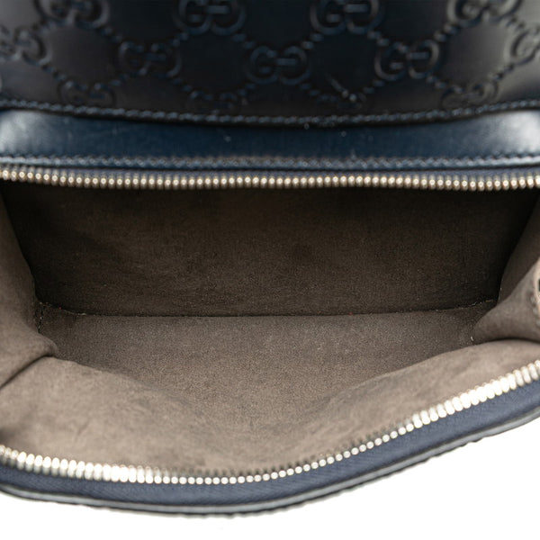 グッチ グッチシマ リュック バックパック 450967 ネイビー レザー レディース GUCCI 【中古】