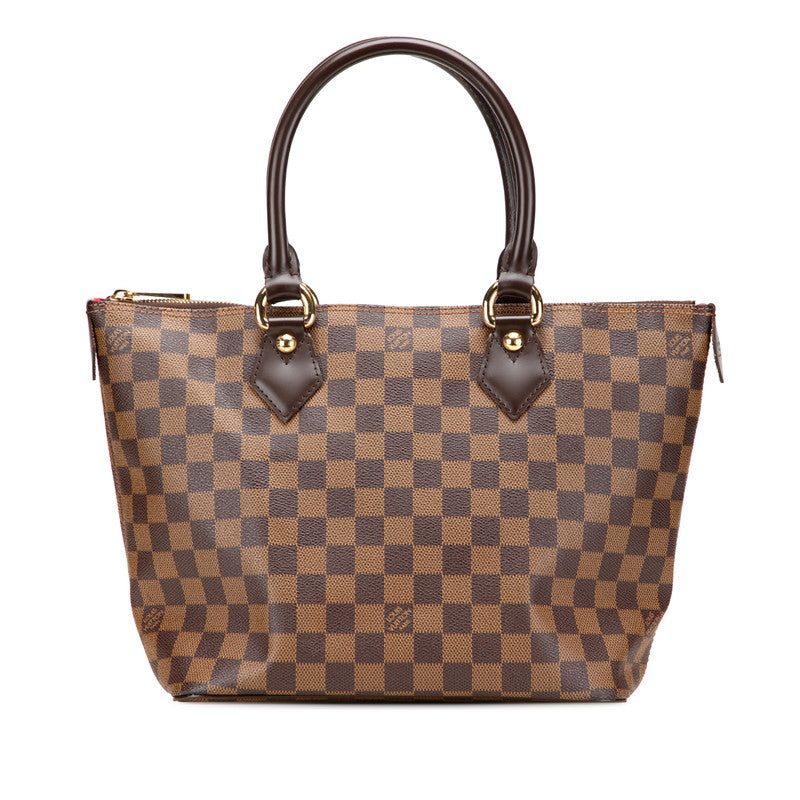 ルイ ヴィトン ダミエ サレヤPM ハンドバッグ トートバッグ N51183 ブラウン PVC レザー レディース LOUIS VUITTON 【中古】