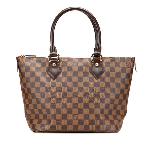 ルイ ヴィトン ダミエ サレヤPM ハンドバッグ トートバッグ N51183 ブラウン PVC レザー レディース LOUIS VUITTON 【中古】