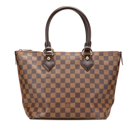 ルイ ヴィトン ダミエ サレヤPM ハンドバッグ トートバッグ N51183 ブラウン PVC レザー レディース LOUIS VUITTON 【中古】