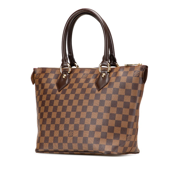 ルイ ヴィトン ダミエ サレヤPM ハンドバッグ トートバッグ N51183 ブラウン PVC レザー レディース LOUIS VUITTON 【中古】