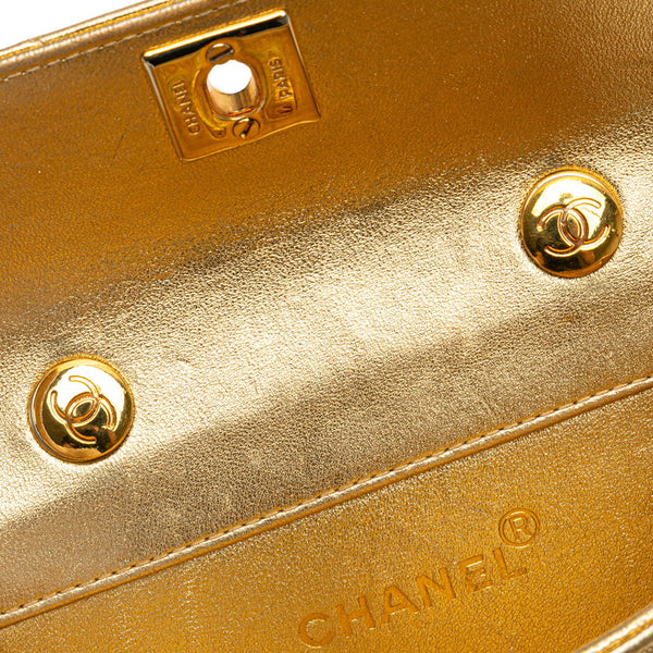 シャネル ミニマトラッセ ココマーク チェーン ショルダーバッグ ゴールド ラムスキン レディース CHANEL 【中古】