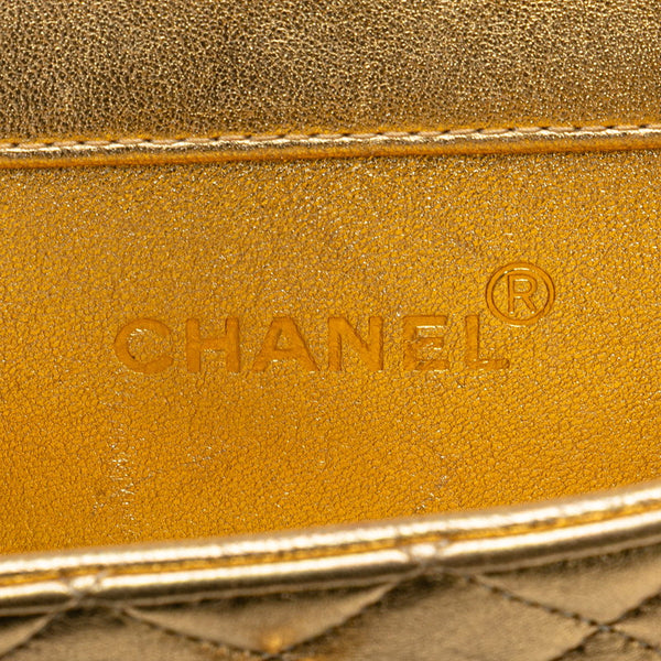 シャネル ミニマトラッセ ココマーク チェーン ショルダーバッグ ゴールド ラムスキン レディース CHANEL 【中古】