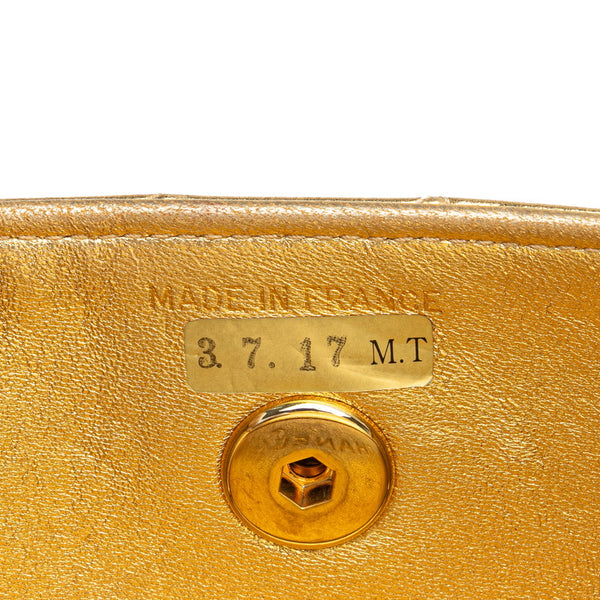 シャネル ミニマトラッセ ココマーク チェーン ショルダーバッグ ゴールド ラムスキン レディース CHANEL 【中古】