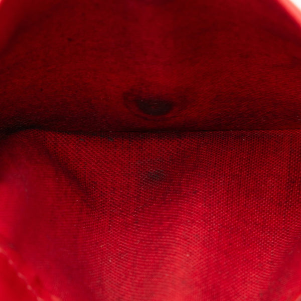 クリスチャンルブタン パロス 二つ折り財布 コンパクトウォレット グレー レッド レザー メンズ Christian Louboutin 【中古】